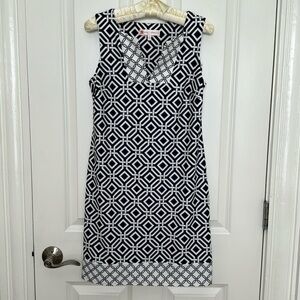 Jude Connally Shift Dress, Navy & White, XS, USA